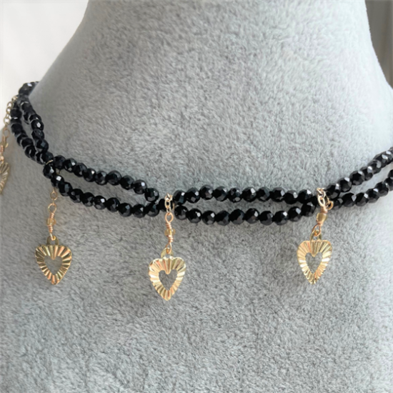 Faceted Black Spinel Necklace