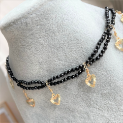 Faceted Black Spinel Necklace