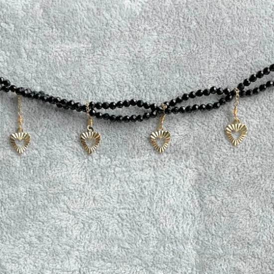 Faceted Black Spinel Necklace