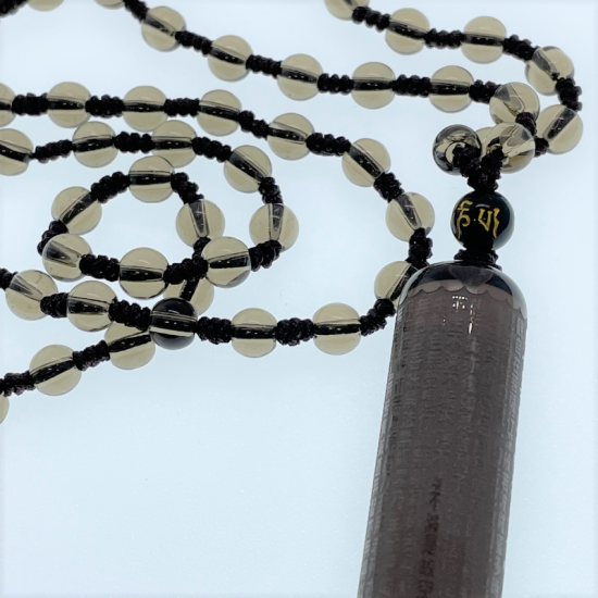 Ice Obsidian Sutra Necklace