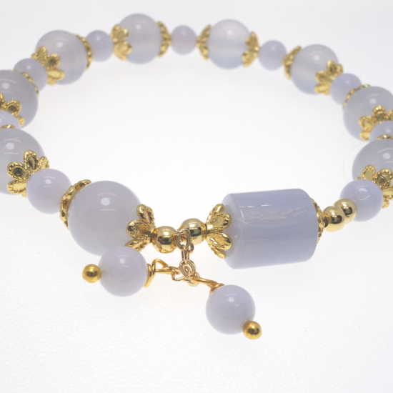 Blue Agate Crystal Bracelet