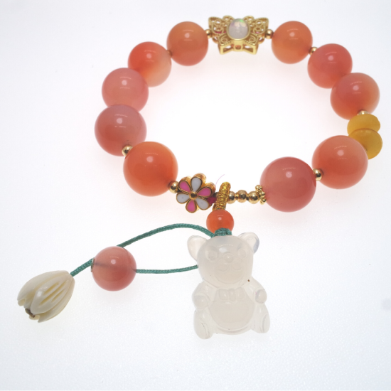 Rose Agate Crystal Bracelet