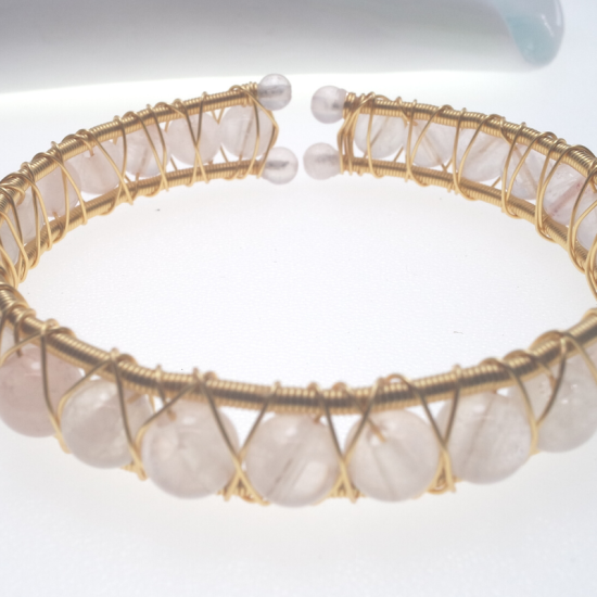 Rose Quartz Openging Bracelet