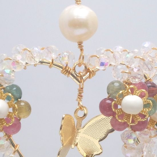 Heart-Shaped Artificial Pearl Crystal Ear Hook