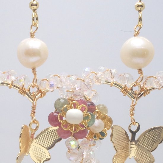 Heart-Shaped Artificial Pearl Crystal Ear Hook