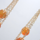 Orange Long Fringe Crystal Ear Hook