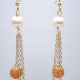 Orange Long Fringe Crystal Ear Hook