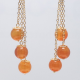 Orange Long Fringe Crystal Ear Hook