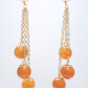 Orange Long Fringe Crystal Ear Hook