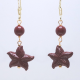 Cinnabar Starfish Crystal Ear Hook