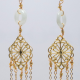 Golden Length Jade Tassel Crystal Ear Hook