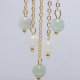 Golden Length Jade Tassel Crystal Ear Hook